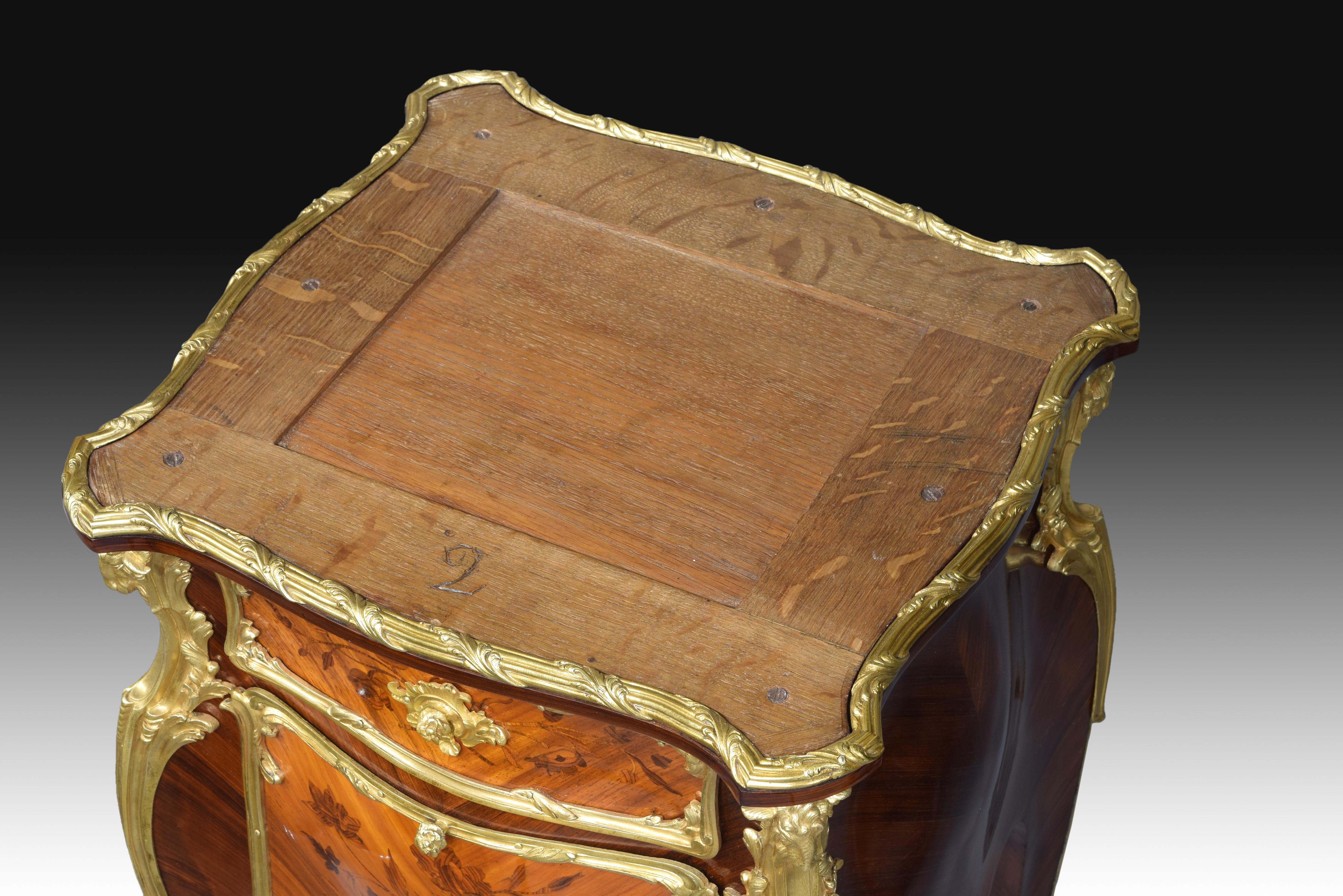 Louis XV Style Side Table, Attibuted to Joseph-Emmanuel Zwiener, France 2