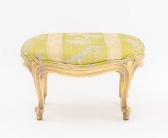 Louis XV Style Silk Brocade Upholstered Footstool