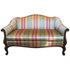 Louis XV Style Silk/Satin Stripe Settee