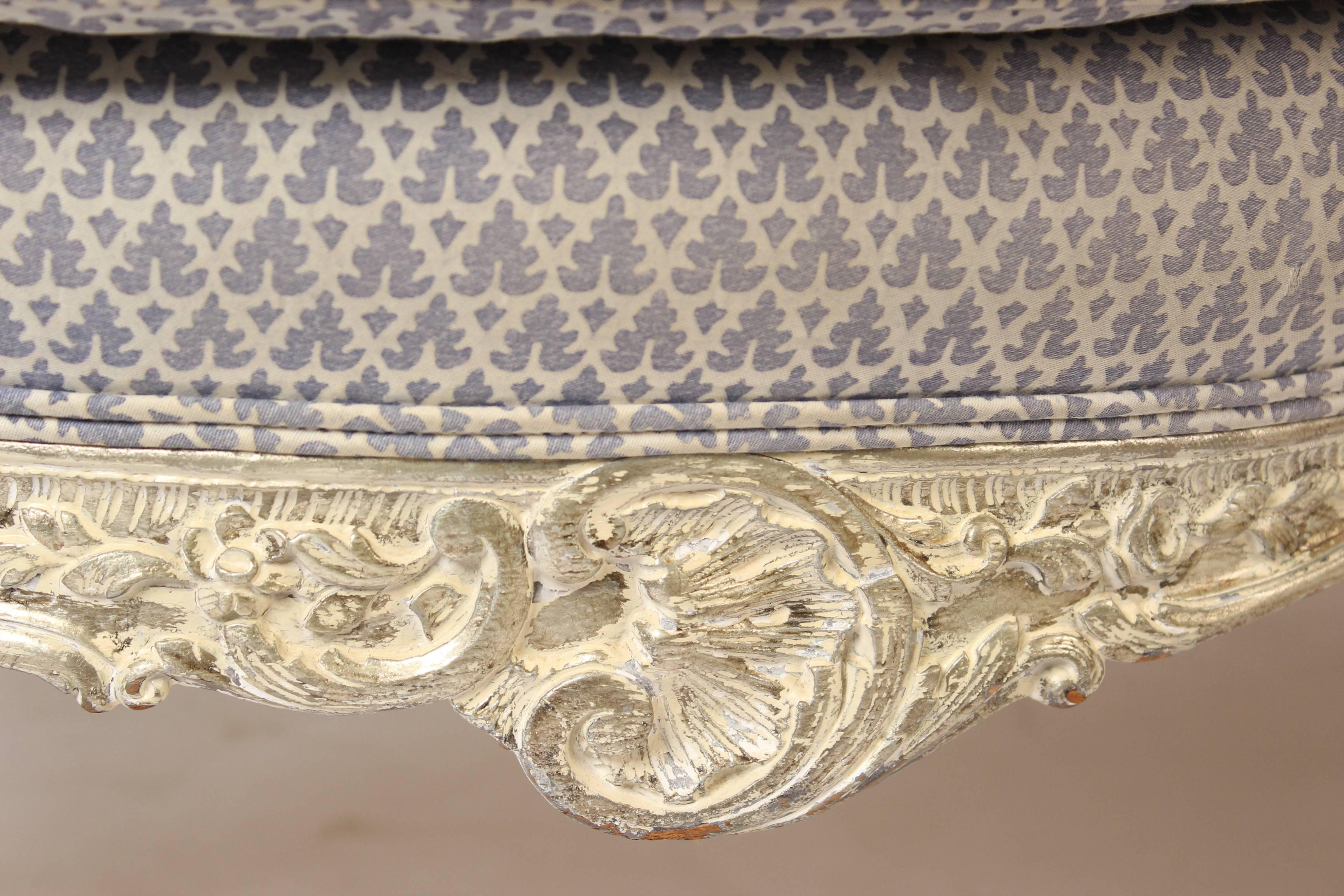 Louis XV Style Silver Leafed Settee 6