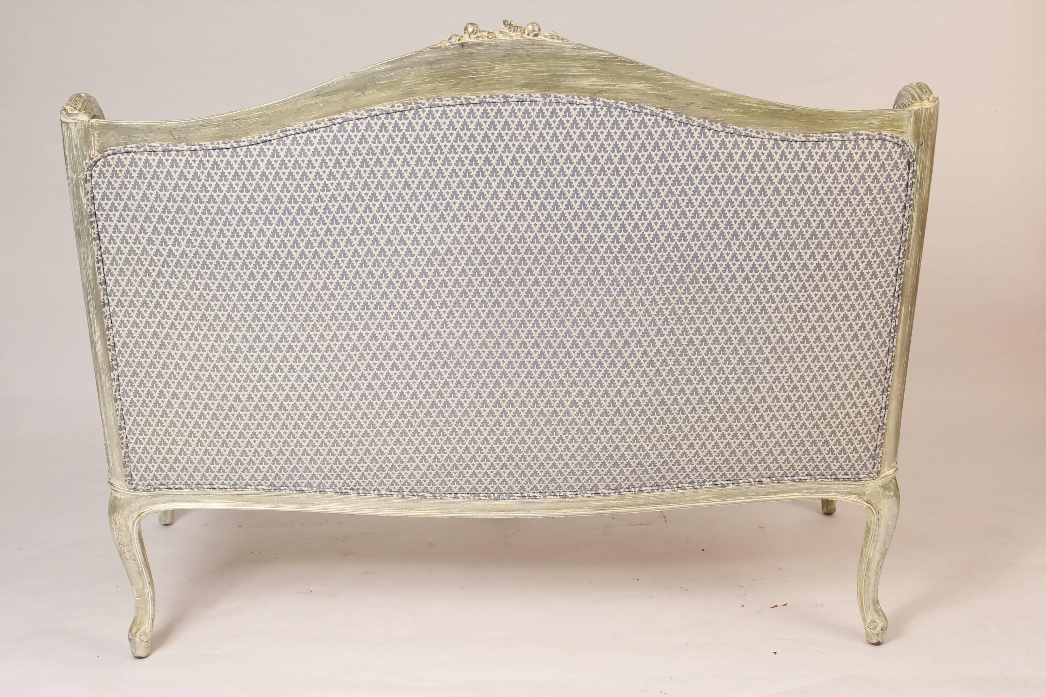 Unknown Louis XV Style Silver Leafed Settee