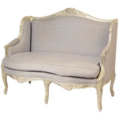 Louis XV Style Silver Leafed Settee