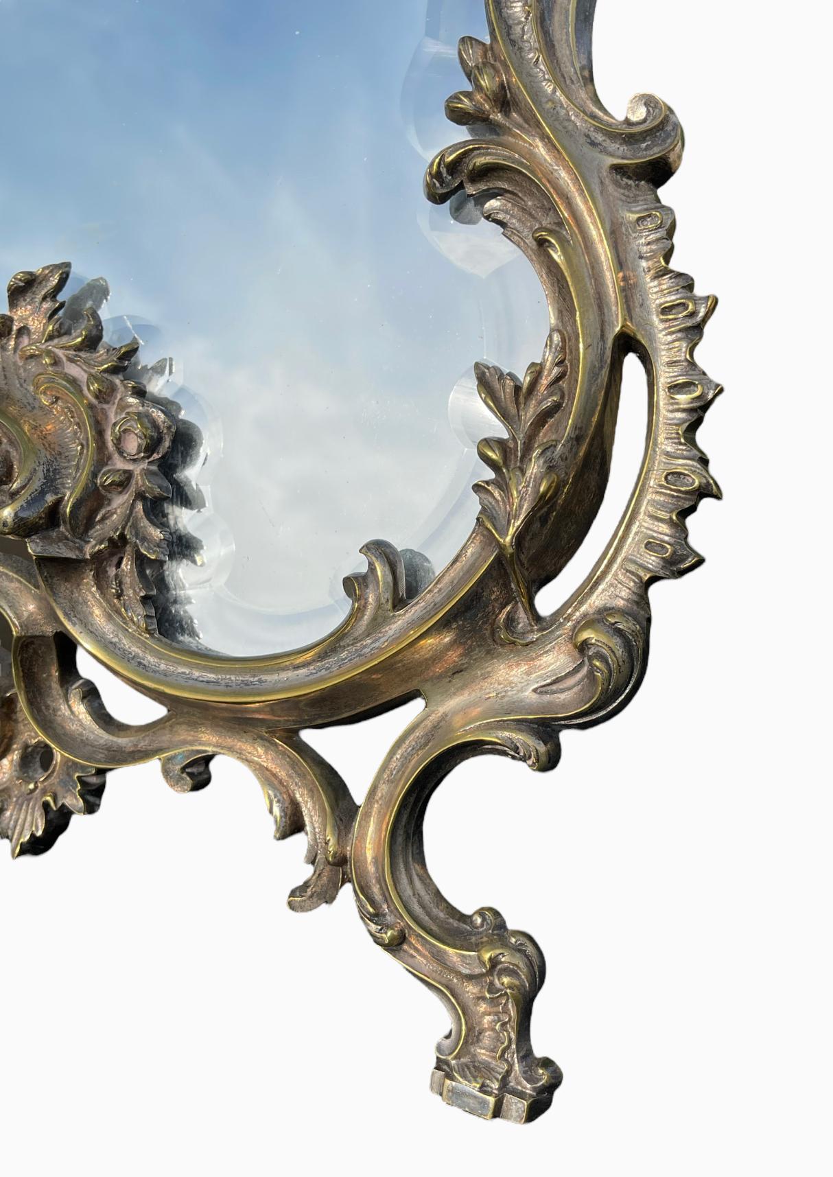 Louis XV Style Silver Mirror For Sale 8