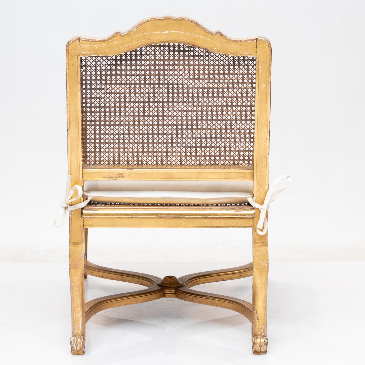 French Louis XV Style Small Chaise Lounge
