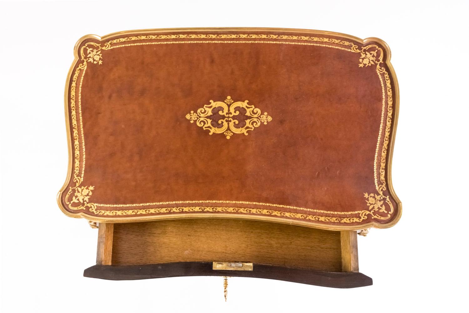 Louis XV Style Small Table in Marquetry, circa 1880 3