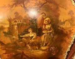 Cabinet de soutien de style Louis XV en marqueterie de dôme, vernis de Martin et bronze doré