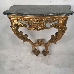 Louis XV Style Table a Console with Marble Top