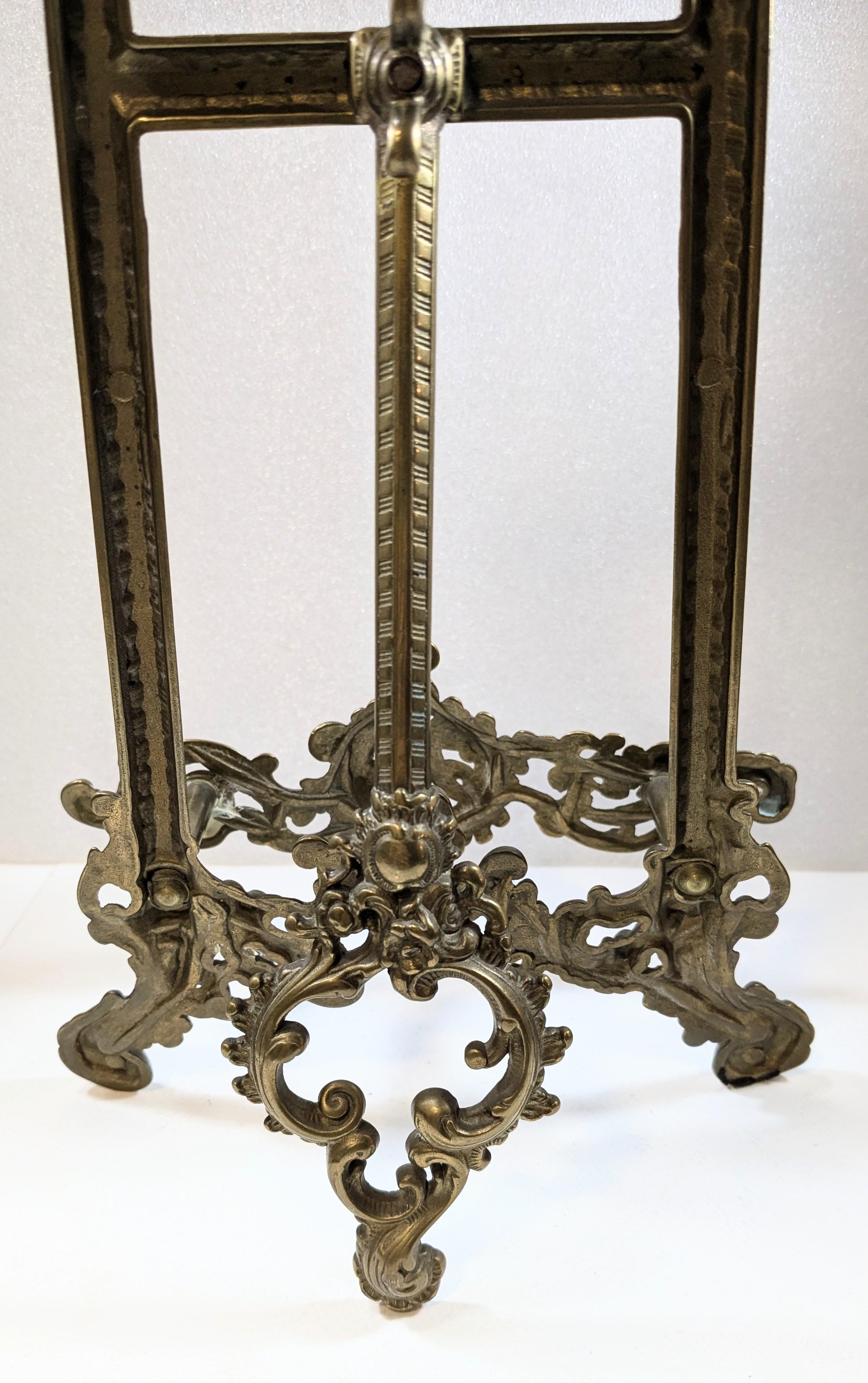 20th Century Louis XV Style Table Easel made of Embossed Bronze. For Sale