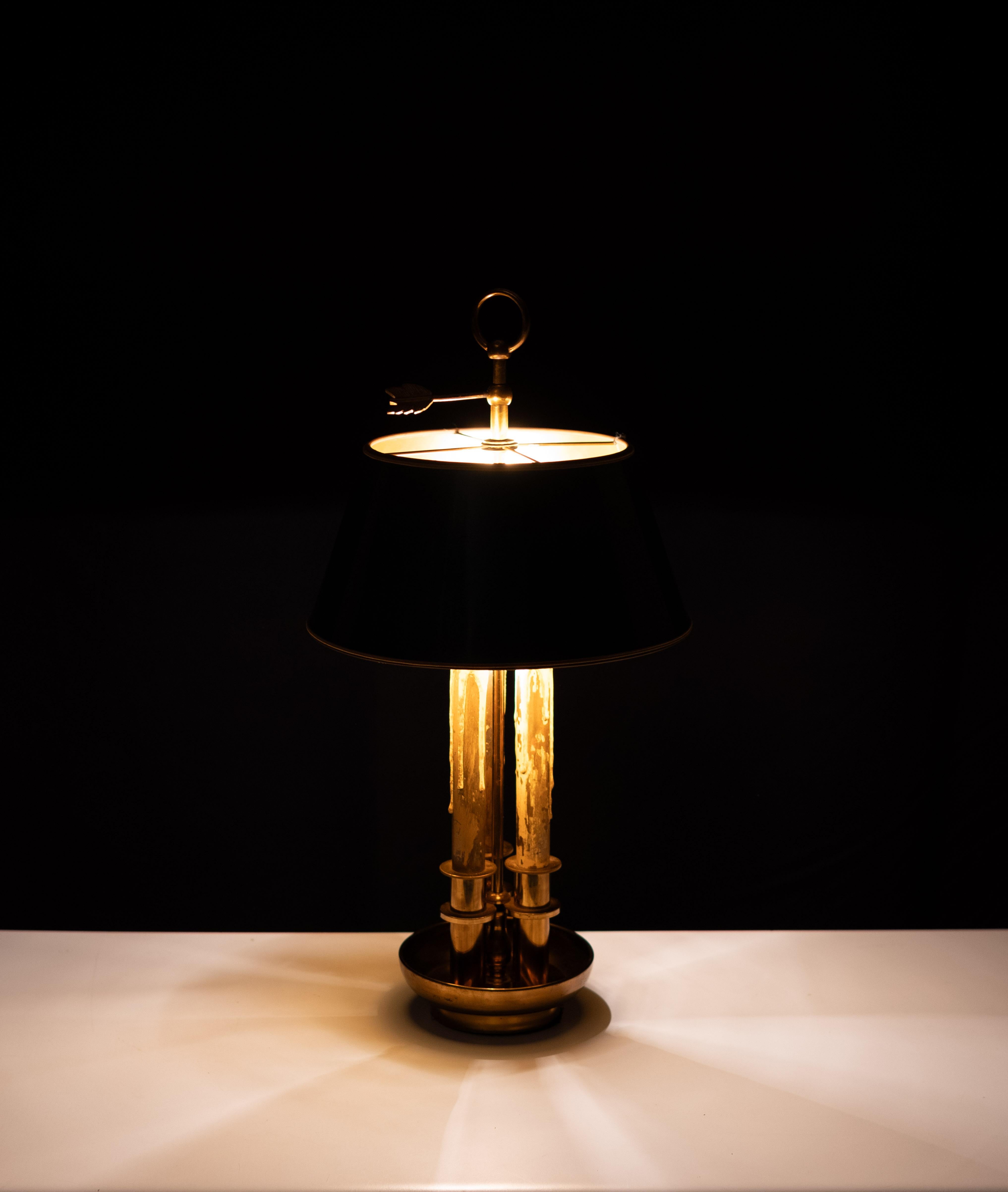Lámpara Bouillotte de Tres Luces Estilo Luis XV  Francia en venta 4