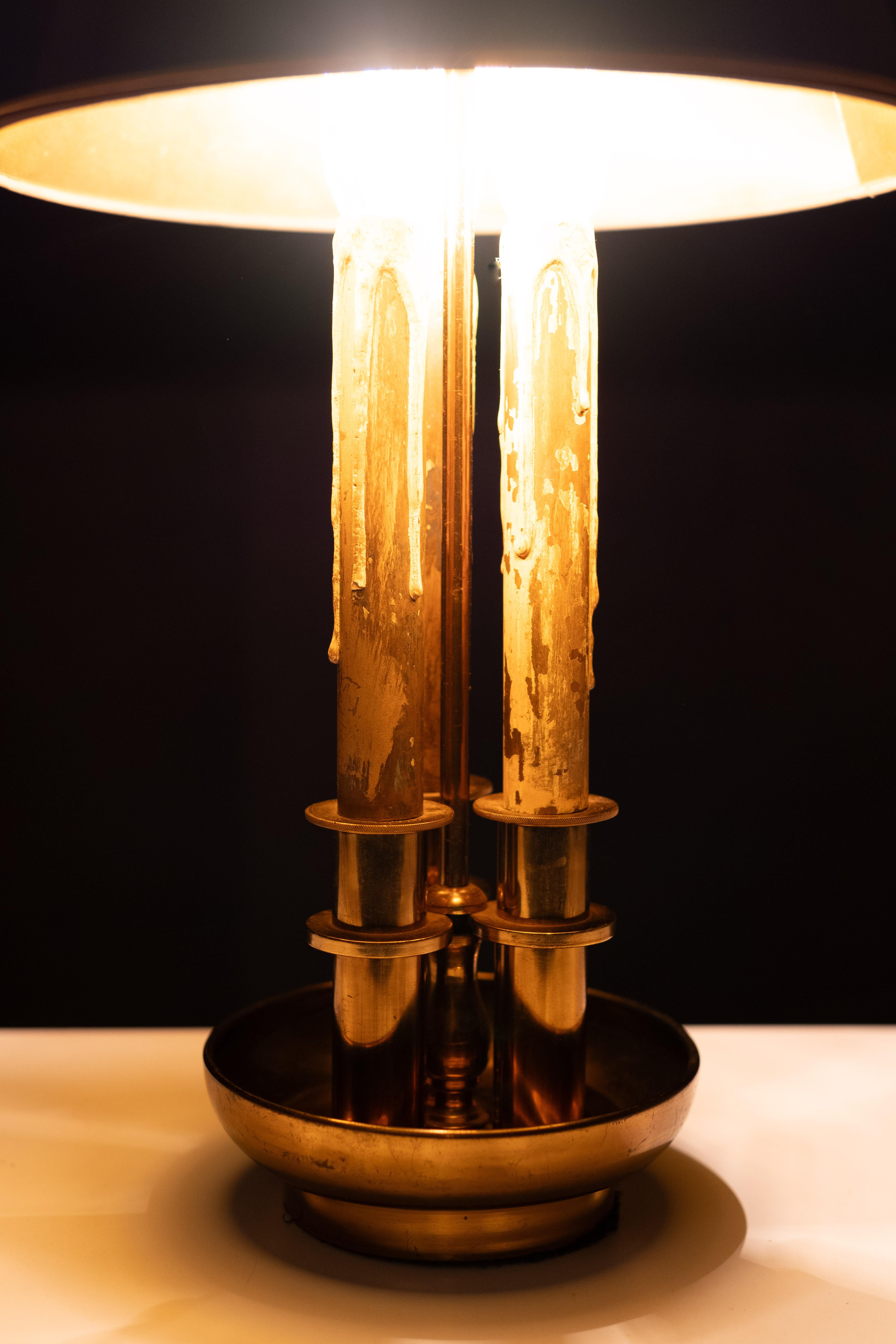 Lámpara Bouillotte de Tres Luces Estilo Luis XV  Francia en venta 5