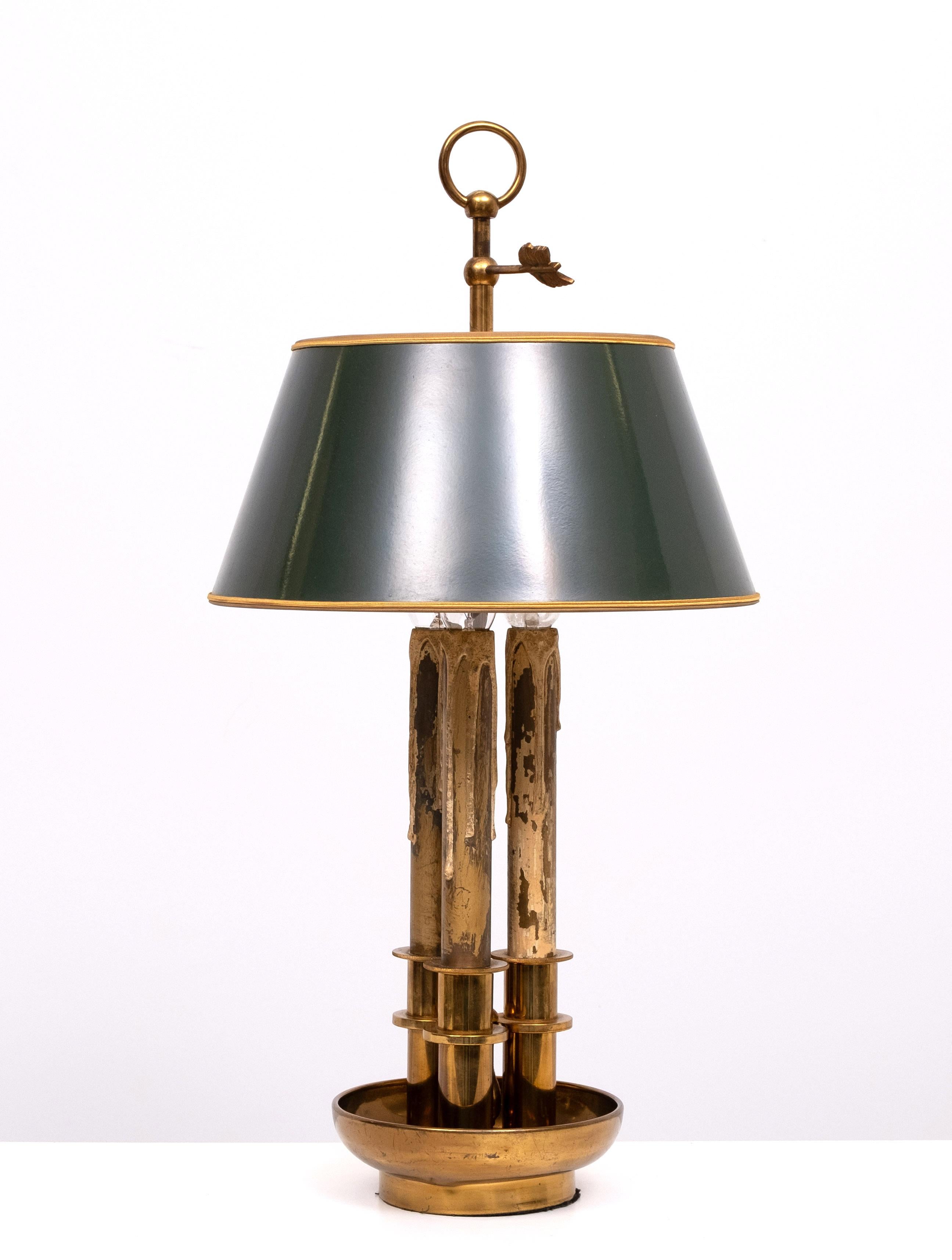 Lámpara Bouillotte de Tres Luces Estilo Luis XV  Francia en venta 7