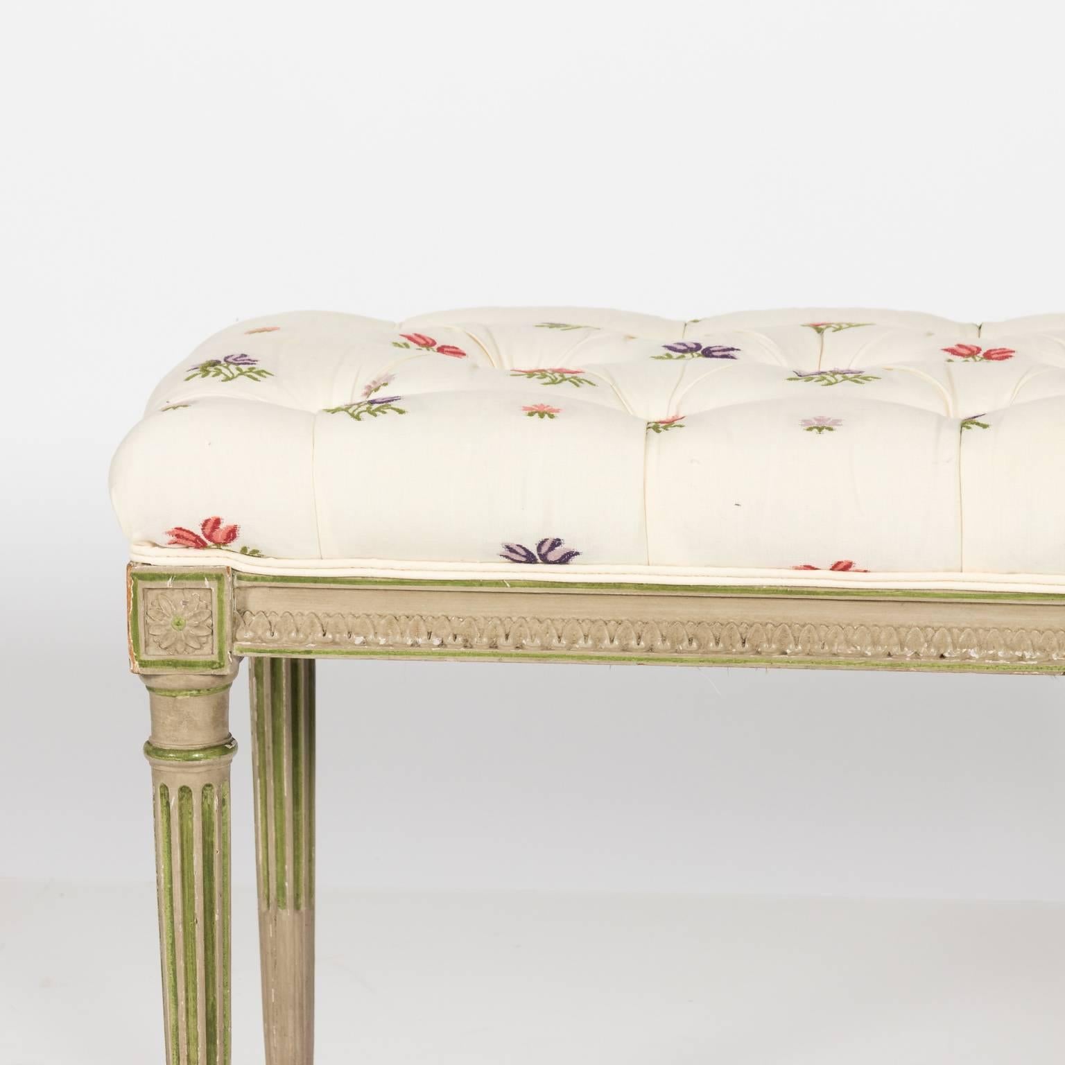 Louis XV Style Tufted Bench 3