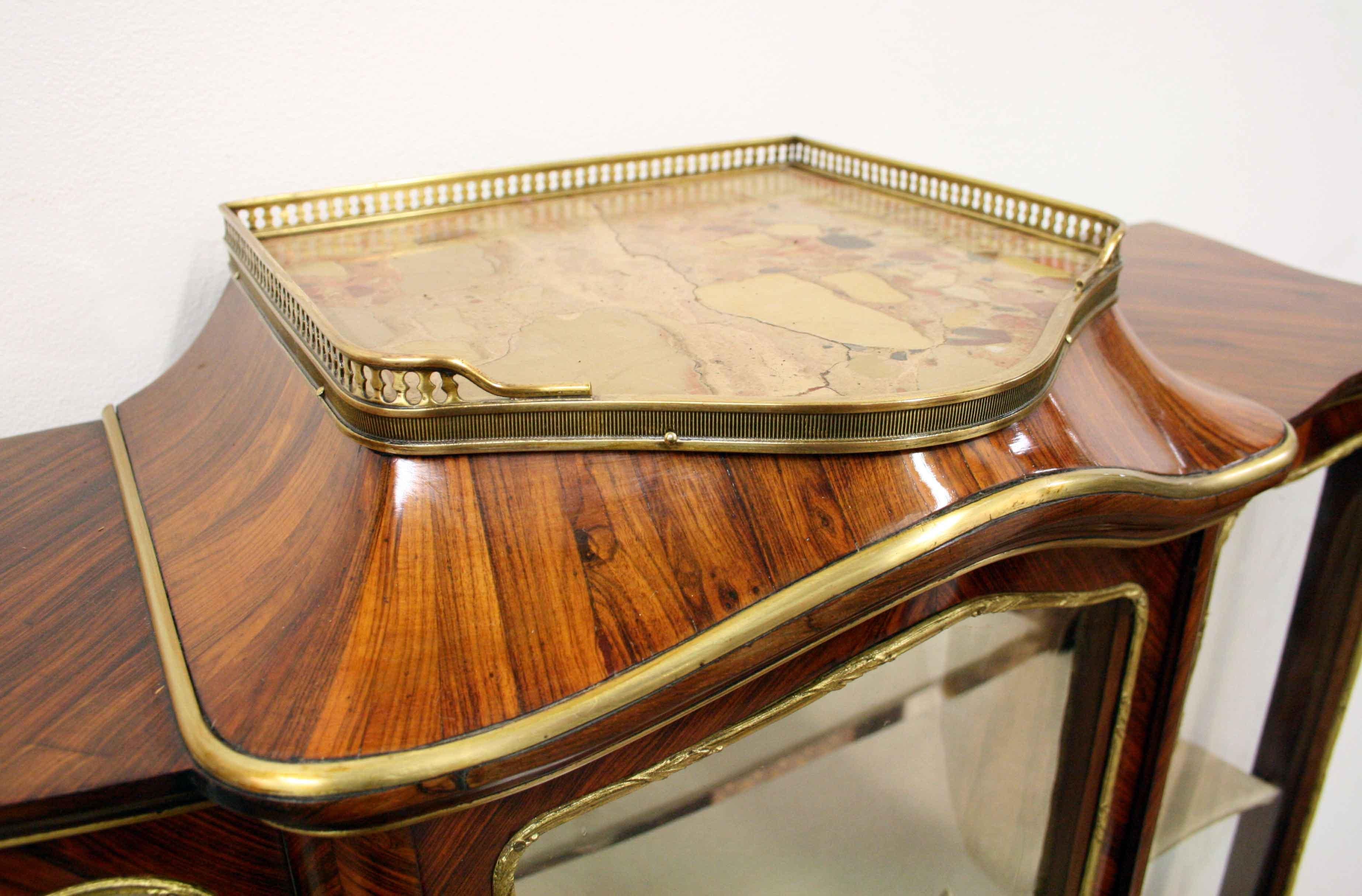 Louis XV Style Tulipwood, Kingwood and Marquetry Bonheur de Jour In Good Condition For Sale In Edinburgh, GB