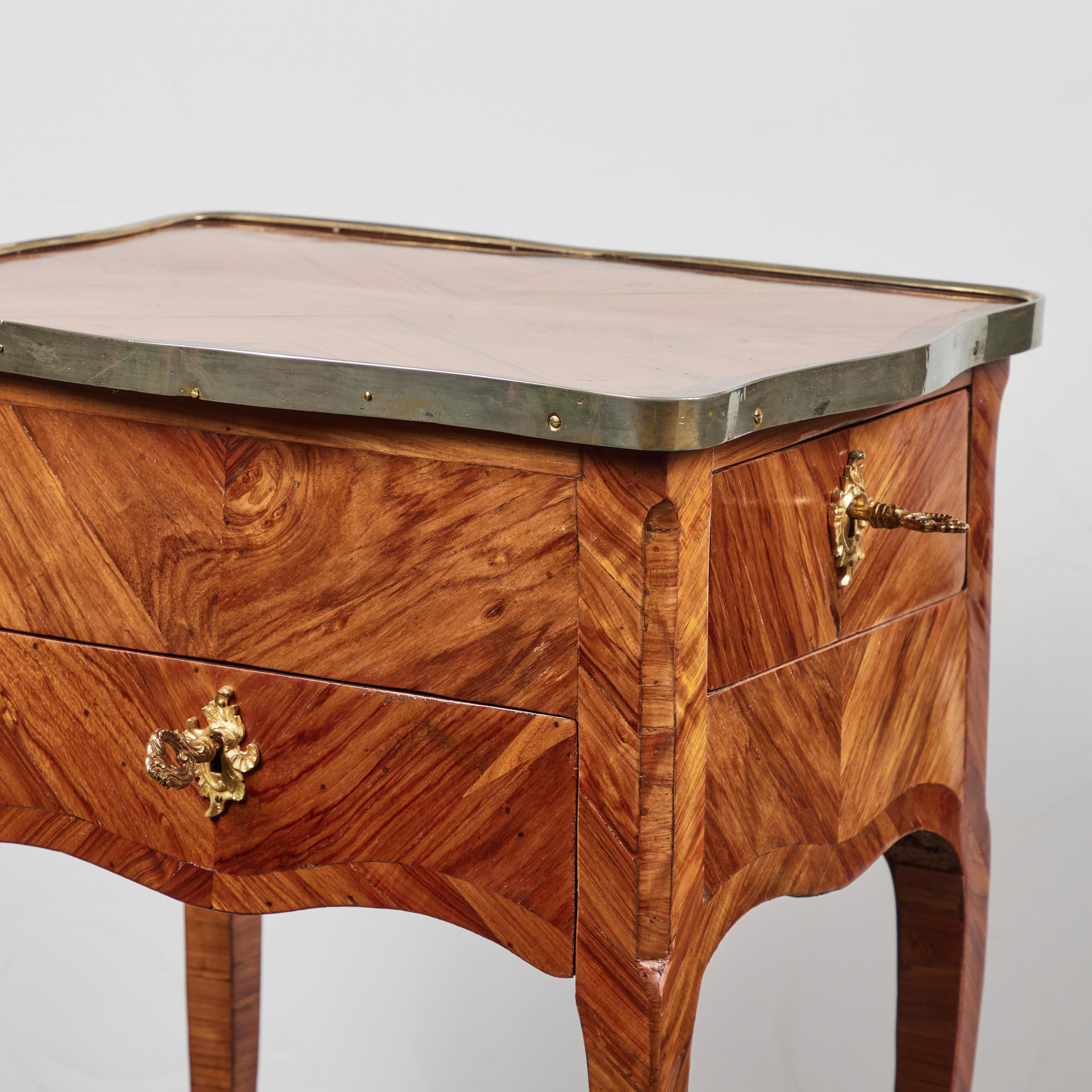 French Louis XV Style Tulipwood Table For Sale