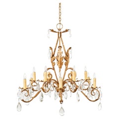 Louis XV Style Twelve-Light Teardrop Chandelier