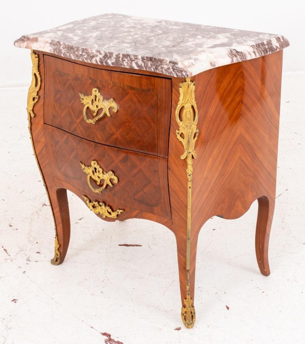 Louis XV Style Two Drawer Petite Commode In Good Condition In New York, NY