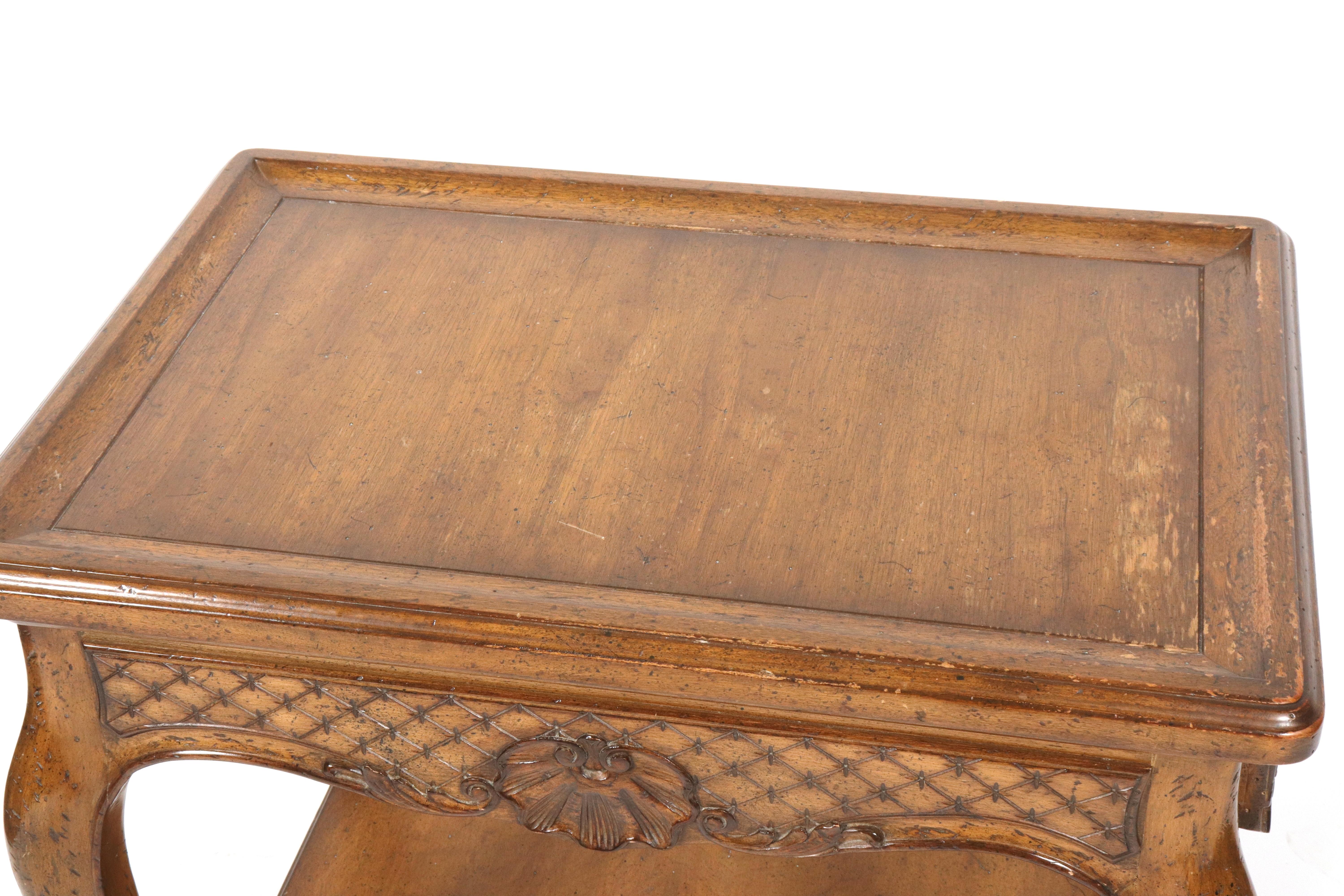 French Louis XV Style Two-Tier Serving Table Attributed to Auffray For Sale