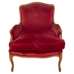 Louis XV Style Upholstered Armchair Bergere