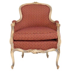 Antique Louis XV Style Upholstered  Armchair