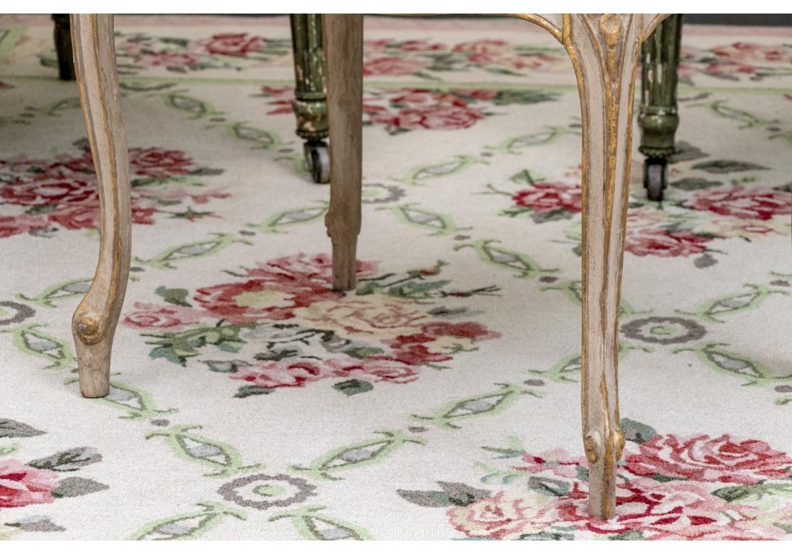 Louis XV Style Upholstered Bench In Fair Condition For Sale In Bridgeport, CT