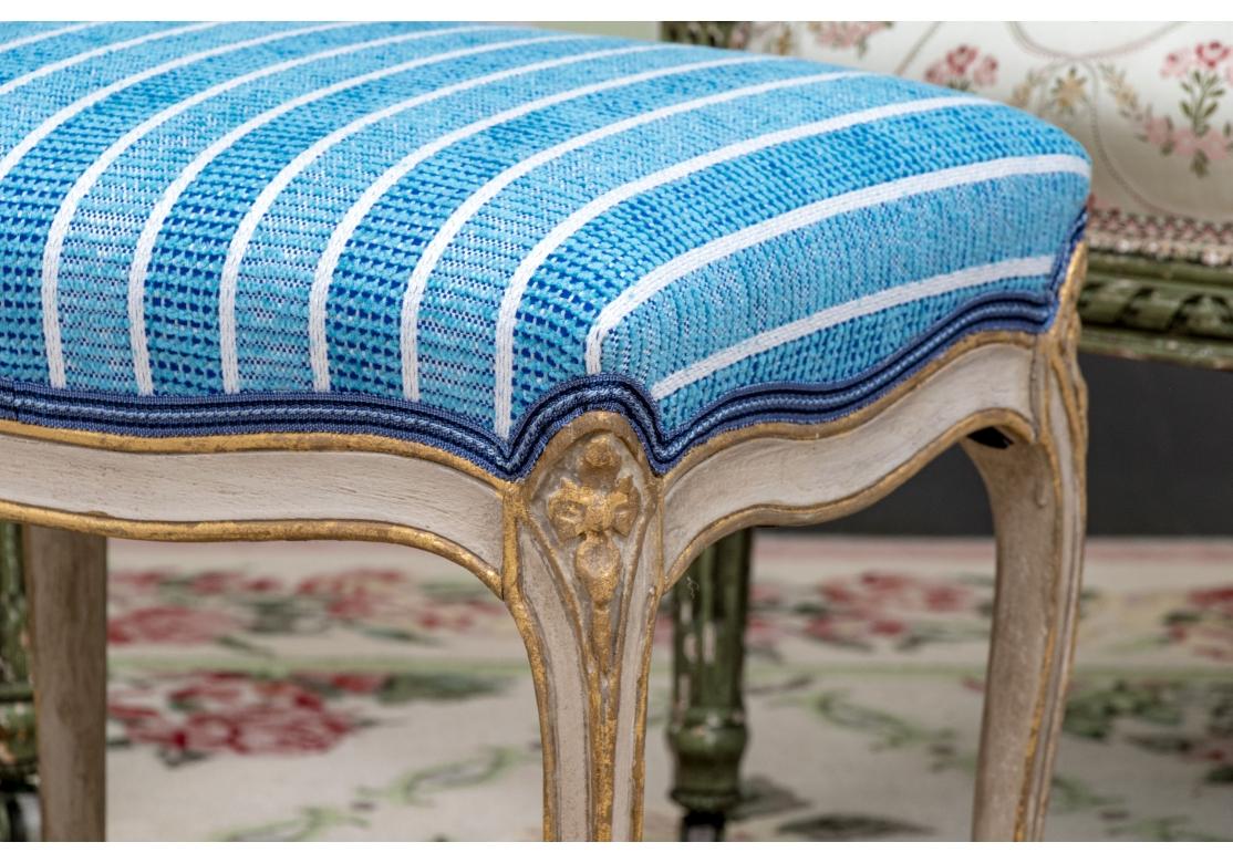 Louis XV Style Upholstered Bench For Sale 1