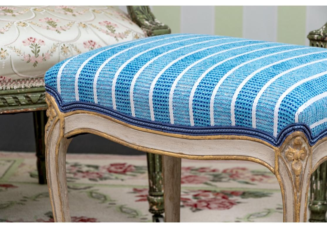 Louis XV Style Upholstered Bench For Sale 2