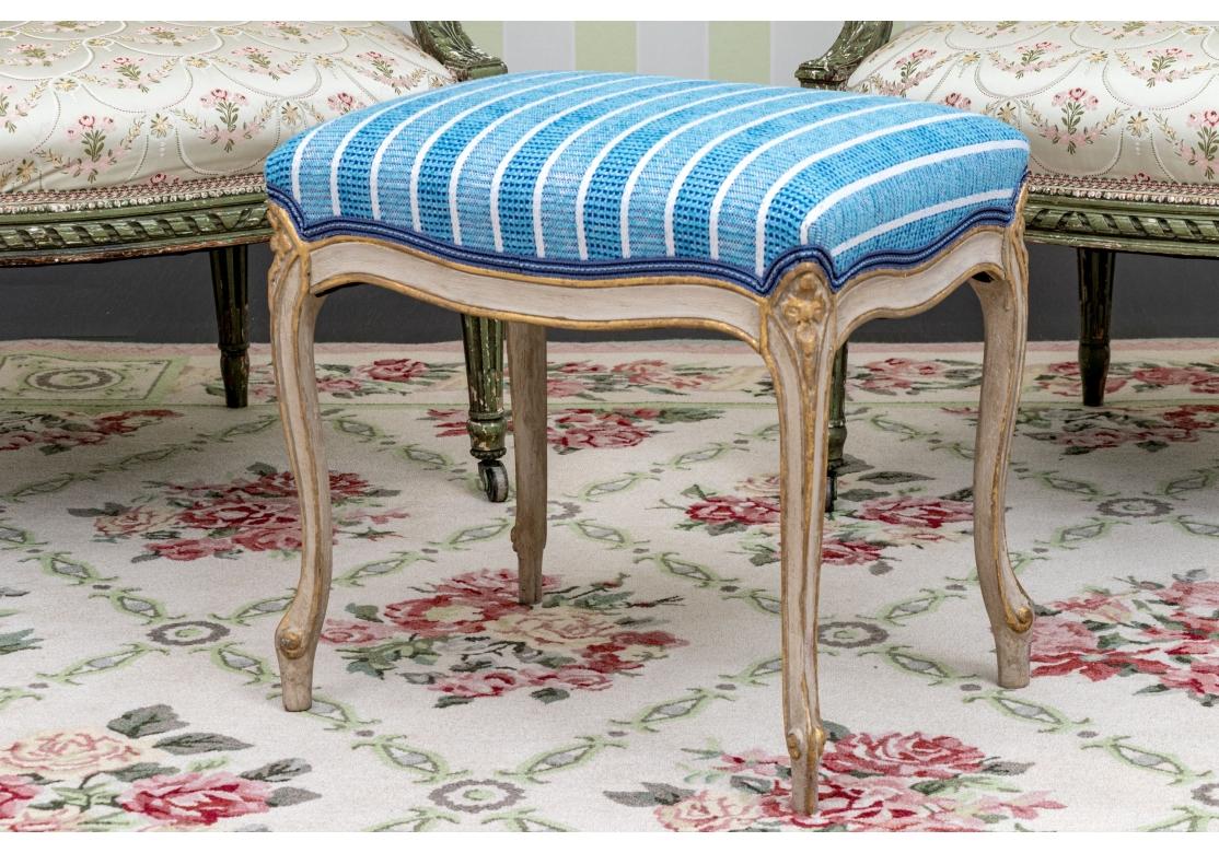 Louis XV Style Upholstered Bench For Sale 4