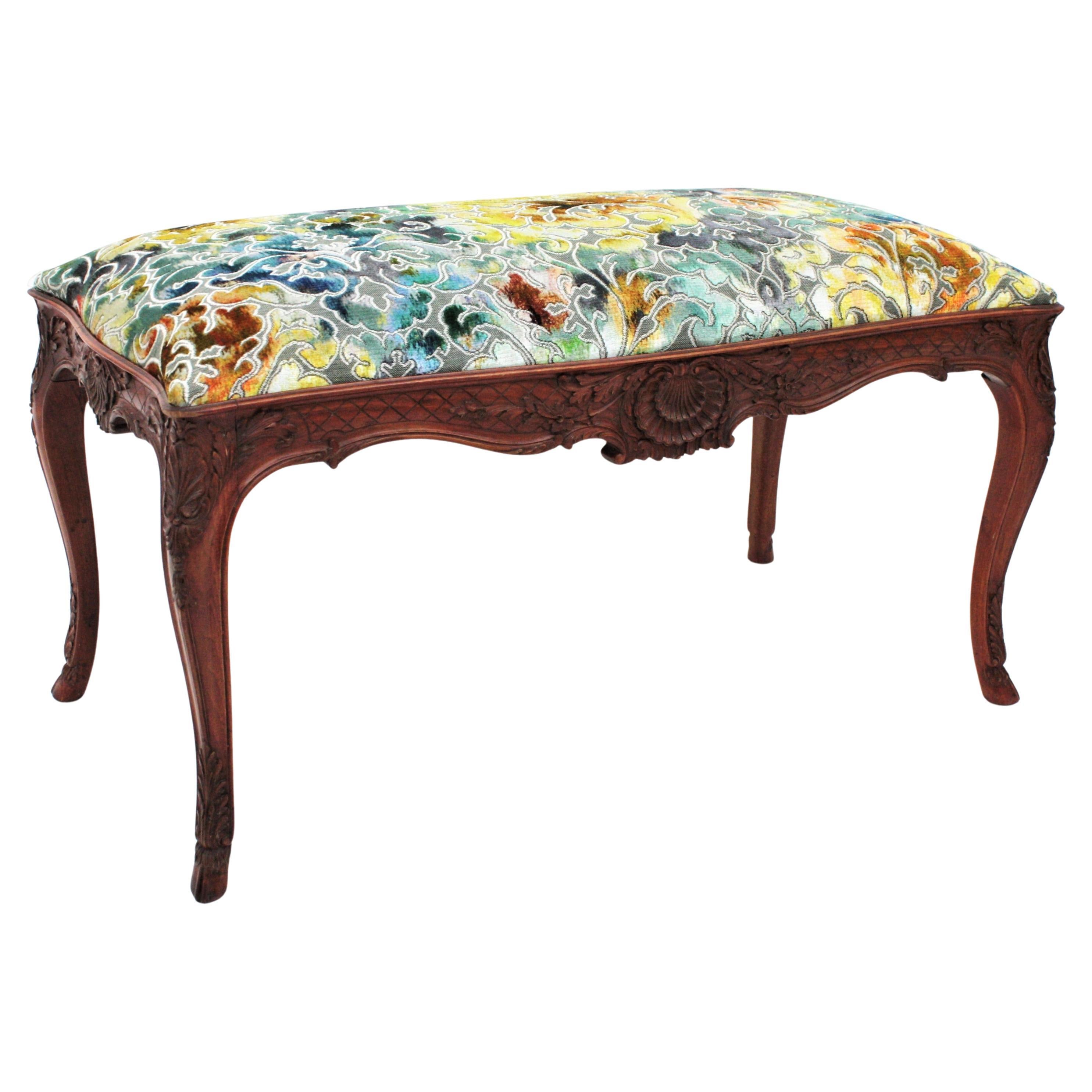 Louis XV Style Upholstered Bench