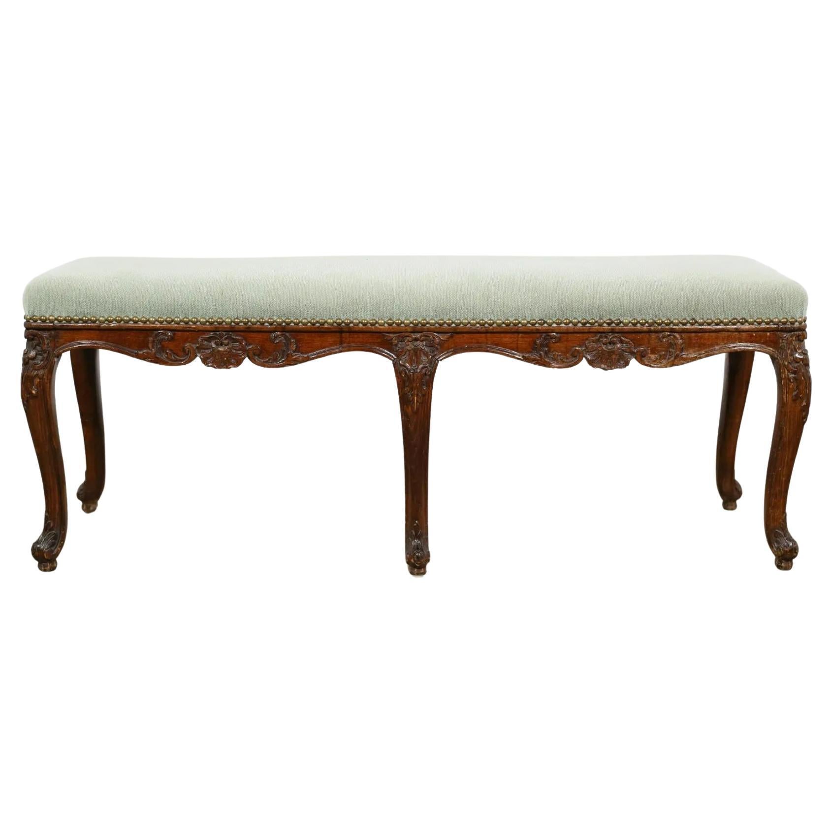 Louis XV Style Upholstered Bench