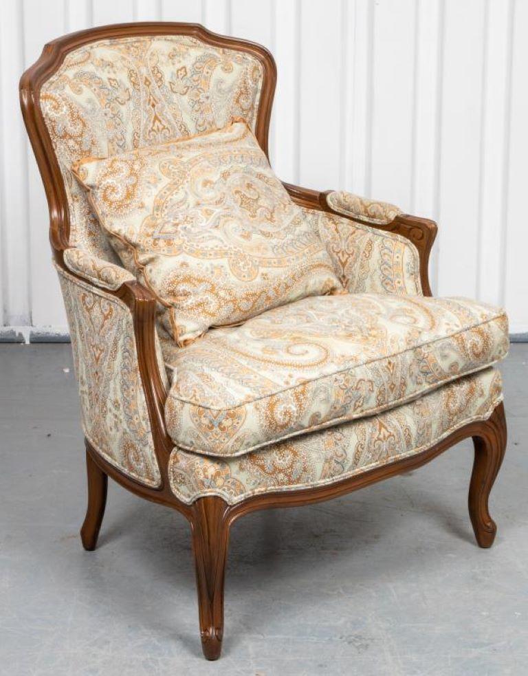 20th Century Louis XV Style Upholstered Bergere For Sale