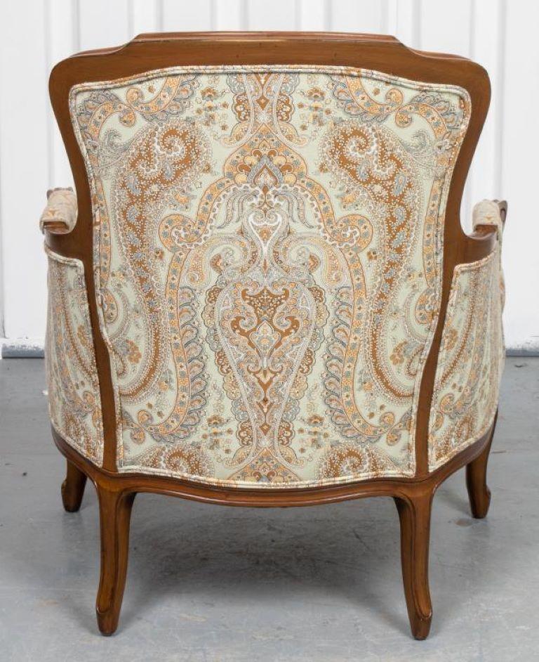 Louis XV Style Upholstered Bergere For Sale 1