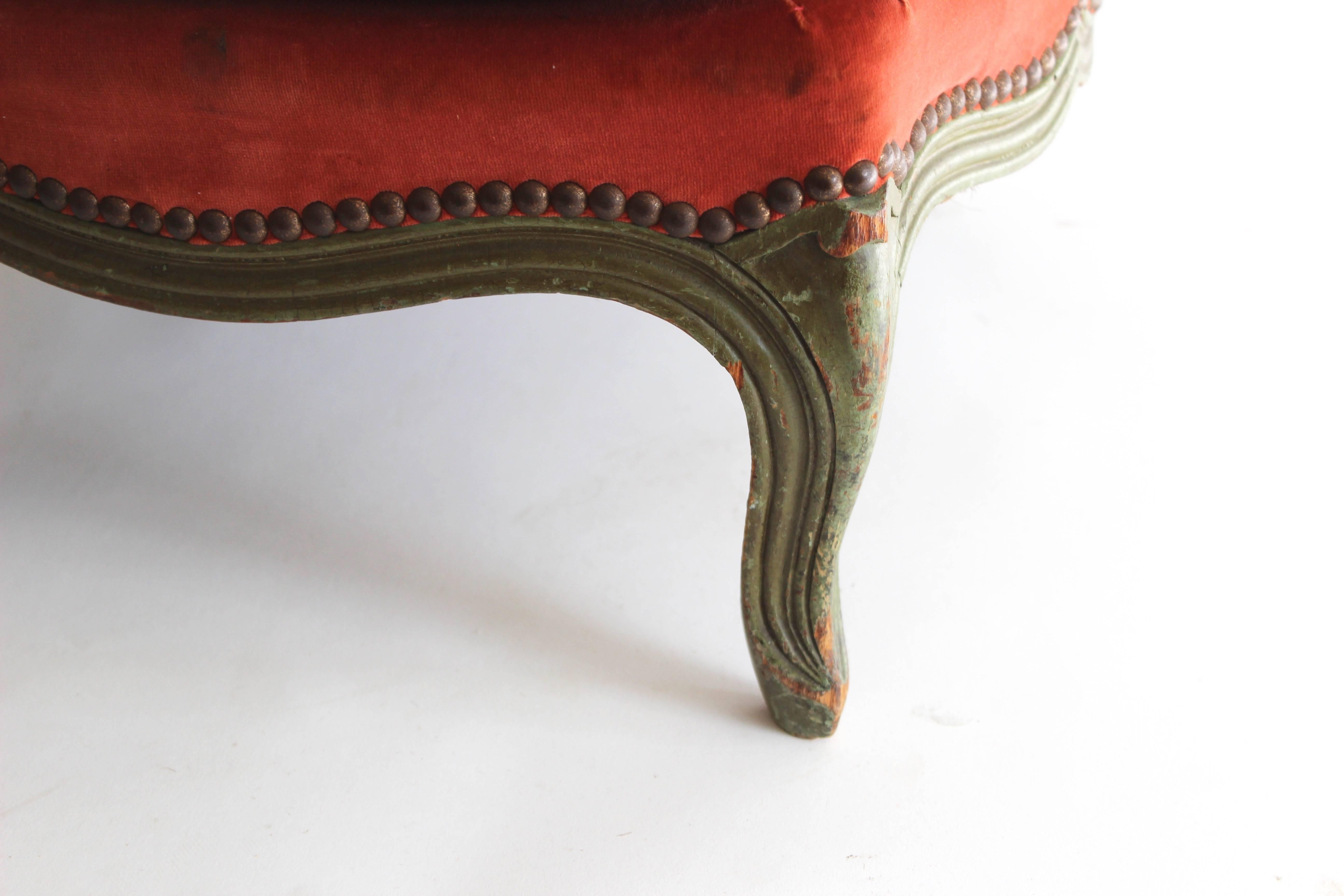 20th Century Louis XV Style Upholstered Boudoir Chair