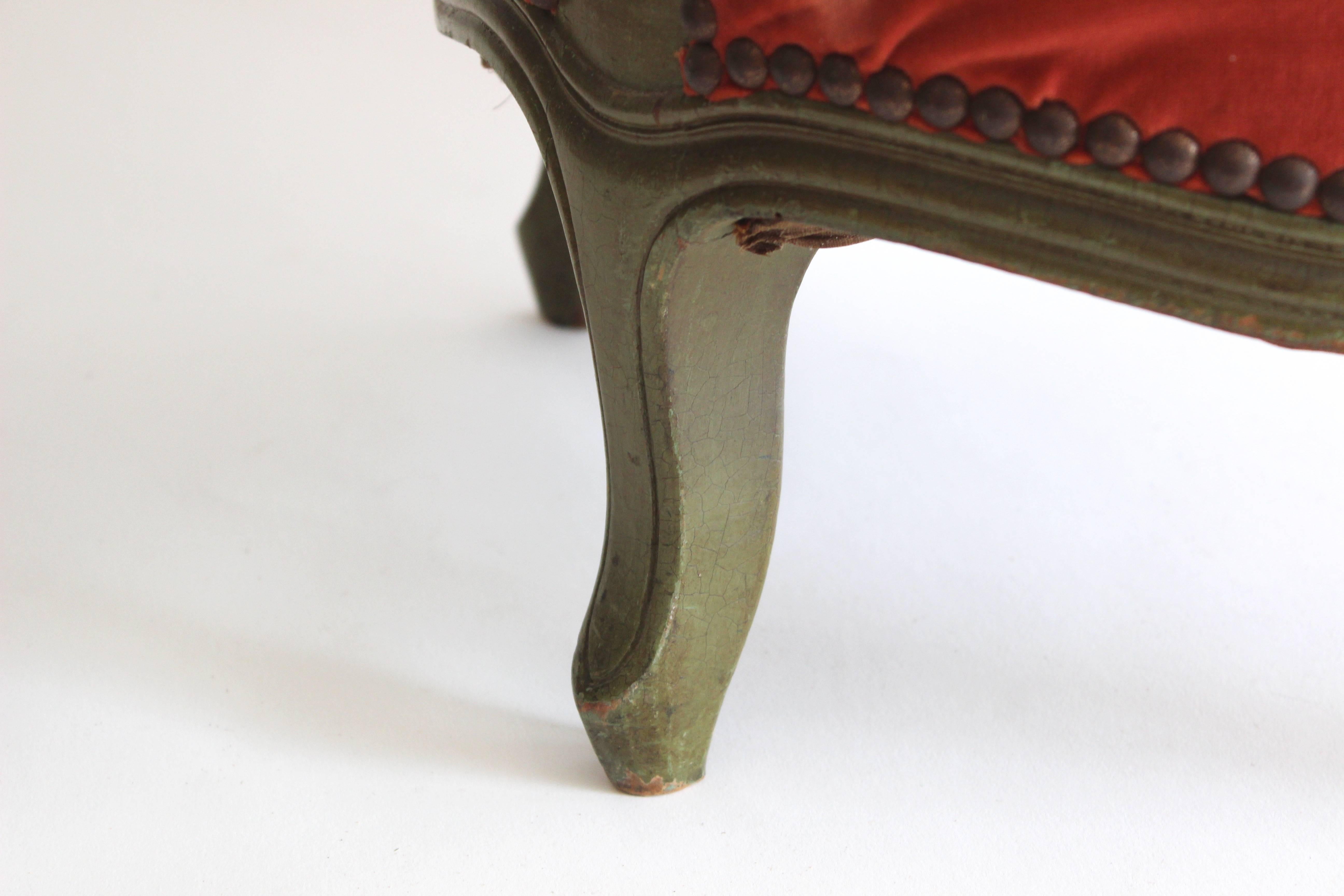 Louis XV Style Upholstered Boudoir Chair 1