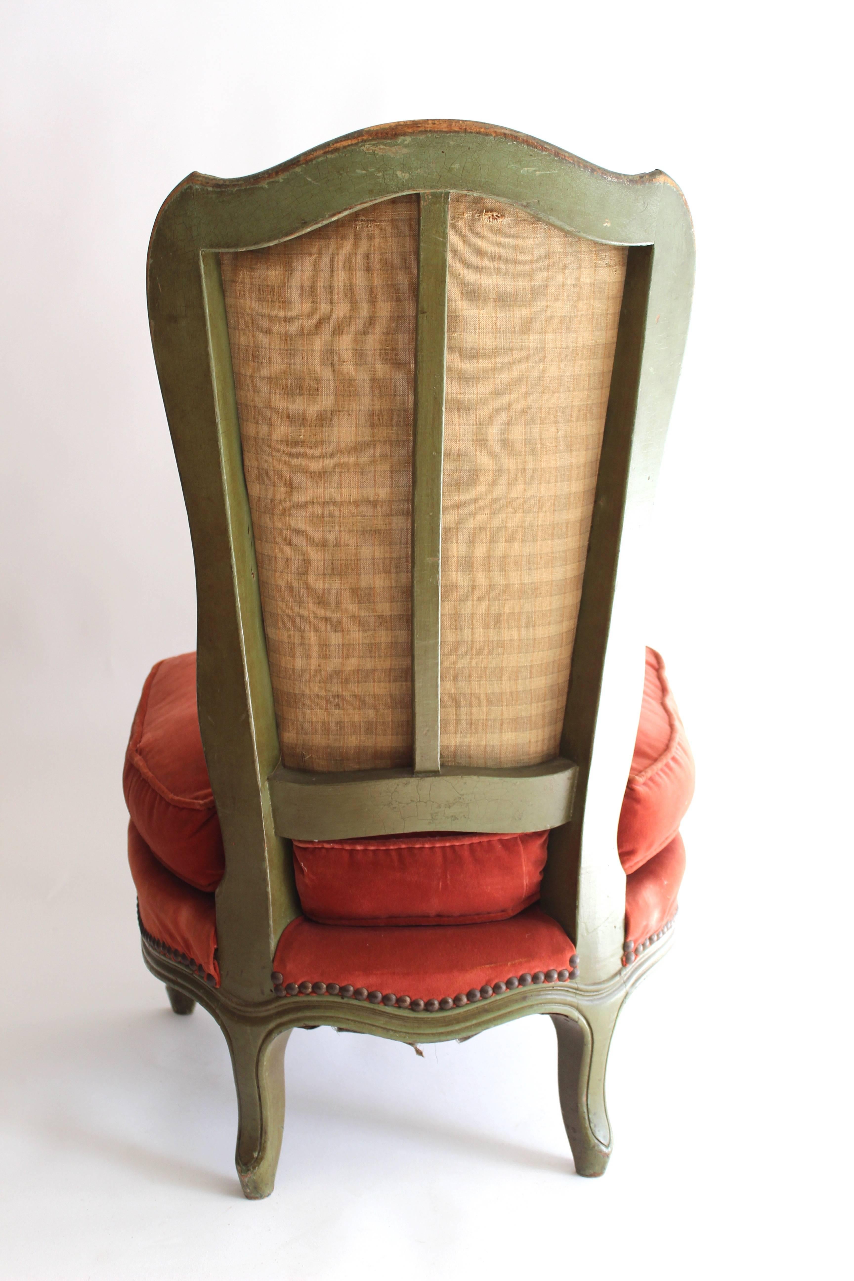Louis XV Style Upholstered Boudoir Chair 3