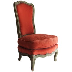 Louis XV Style Upholstered Boudoir Chair