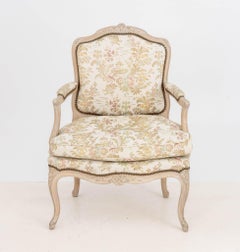 Louis XV Style Upholstered Fauteuil