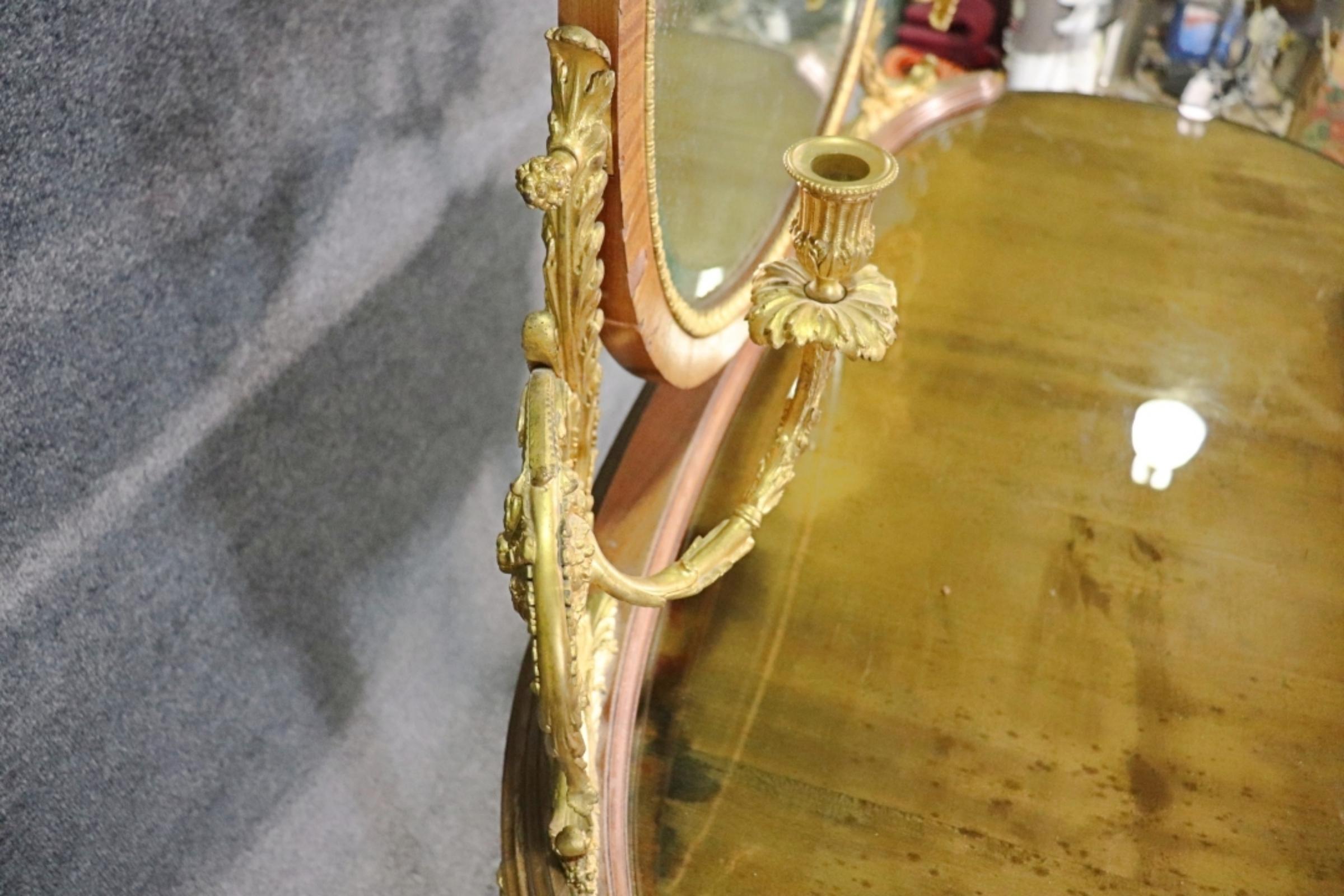 Louis  Meuble-lavabo de style XV avec miroir en bronze  & Frame Manner Maison Forest en vente 9