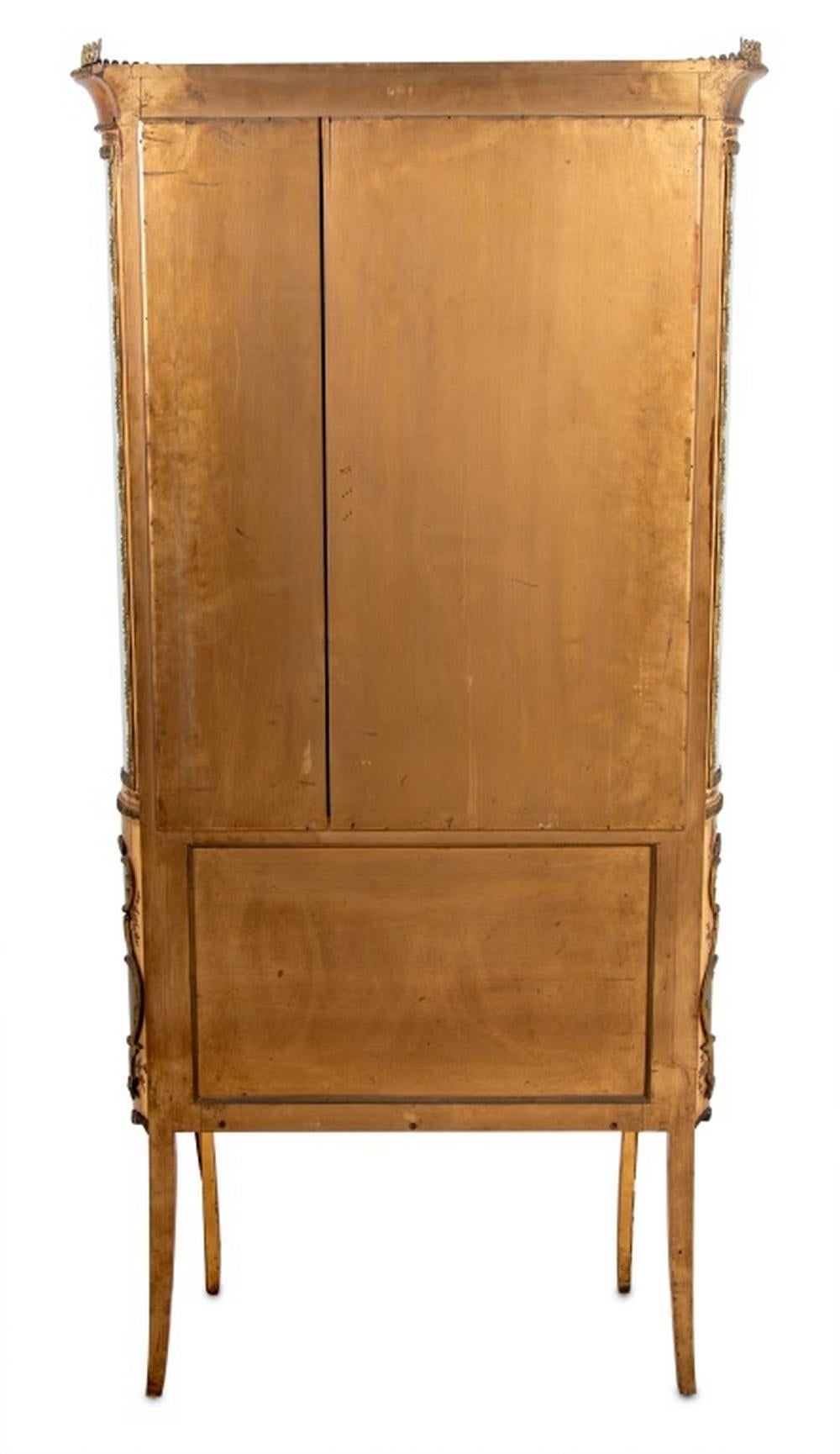 Glass Louis XV Style Vernis Martin Vitrine For Sale