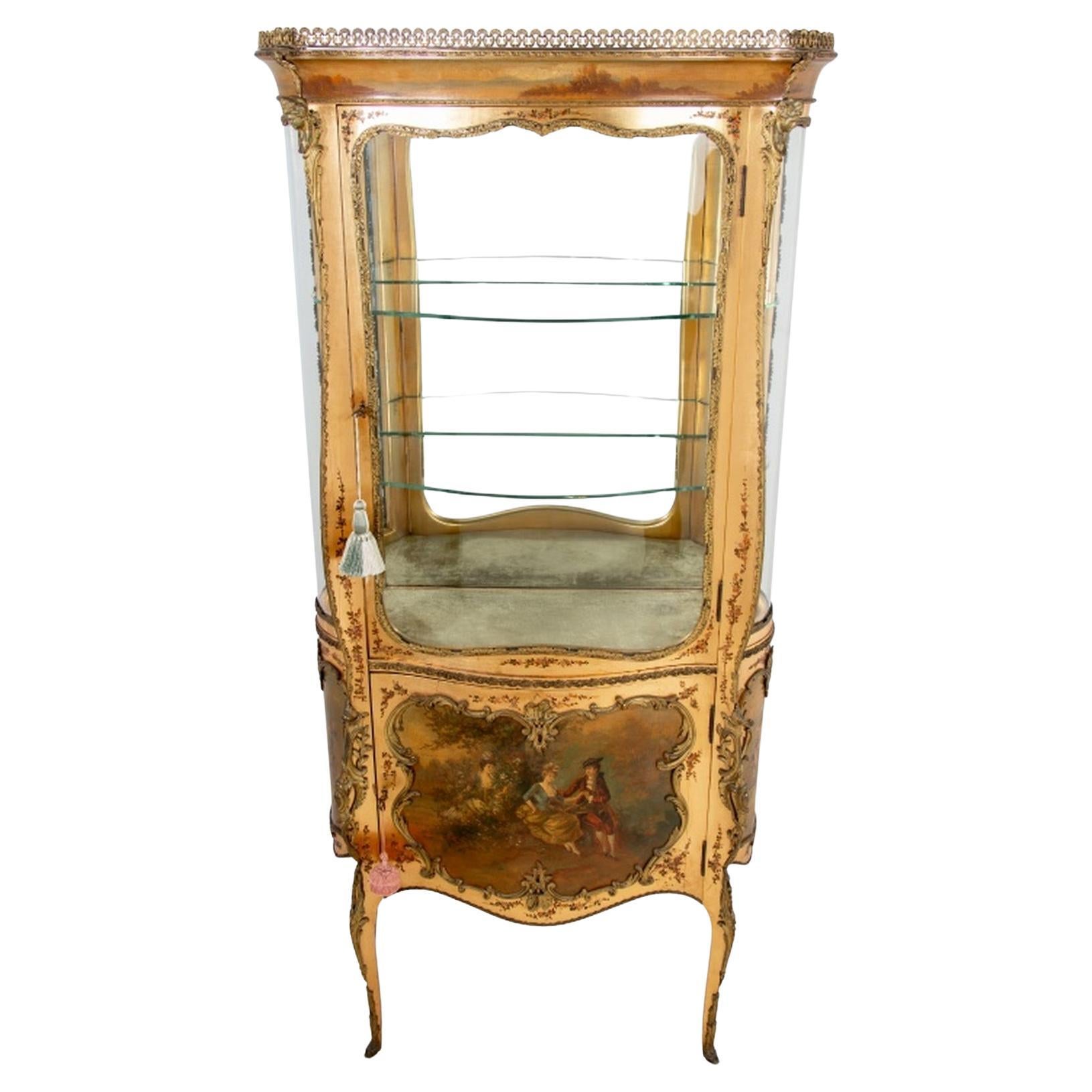 Vernis Martin-Vitrine im Louis-XV-Stil