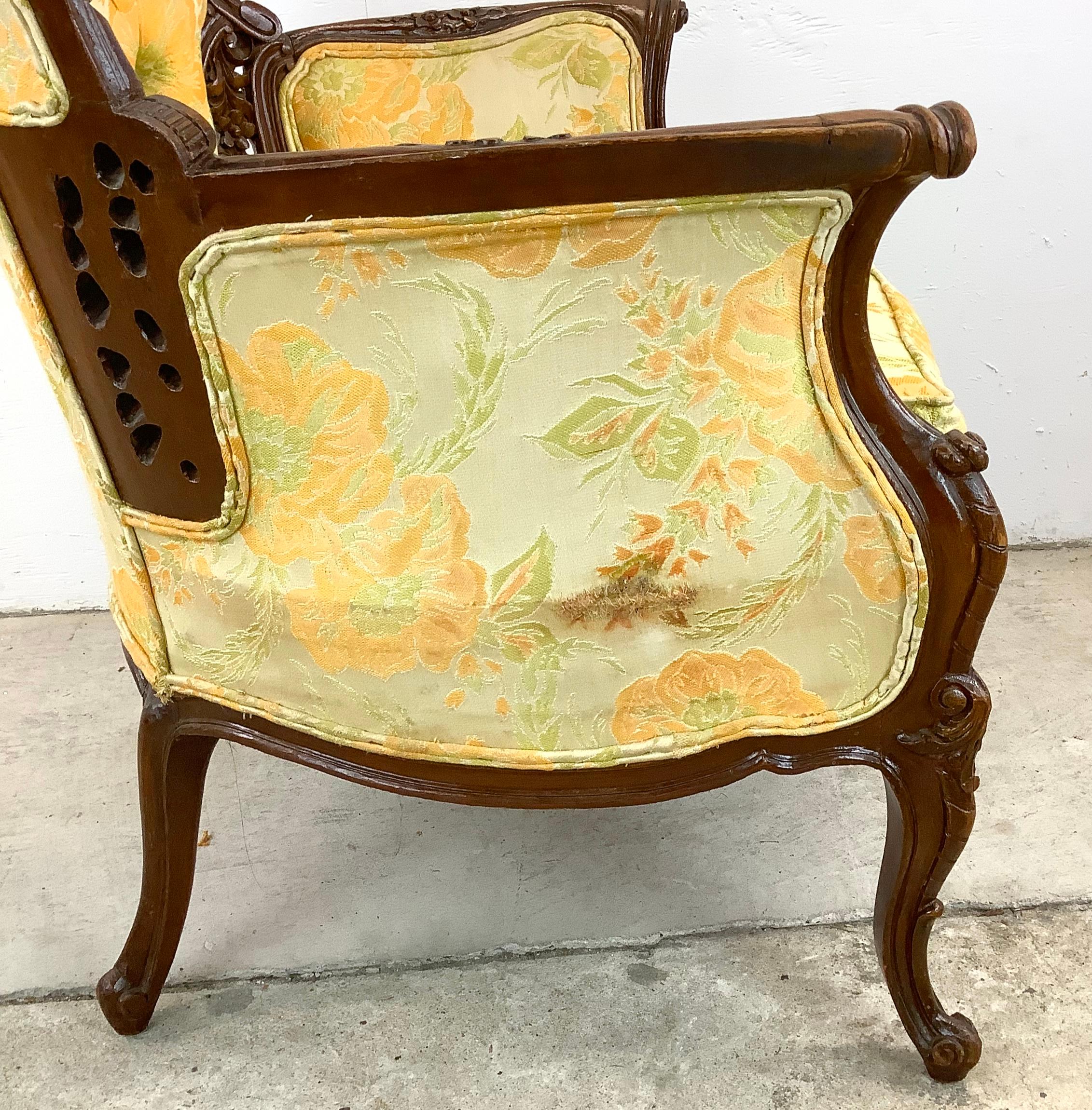 Louis XV Style Vintage Wingback Armchair For Sale 8