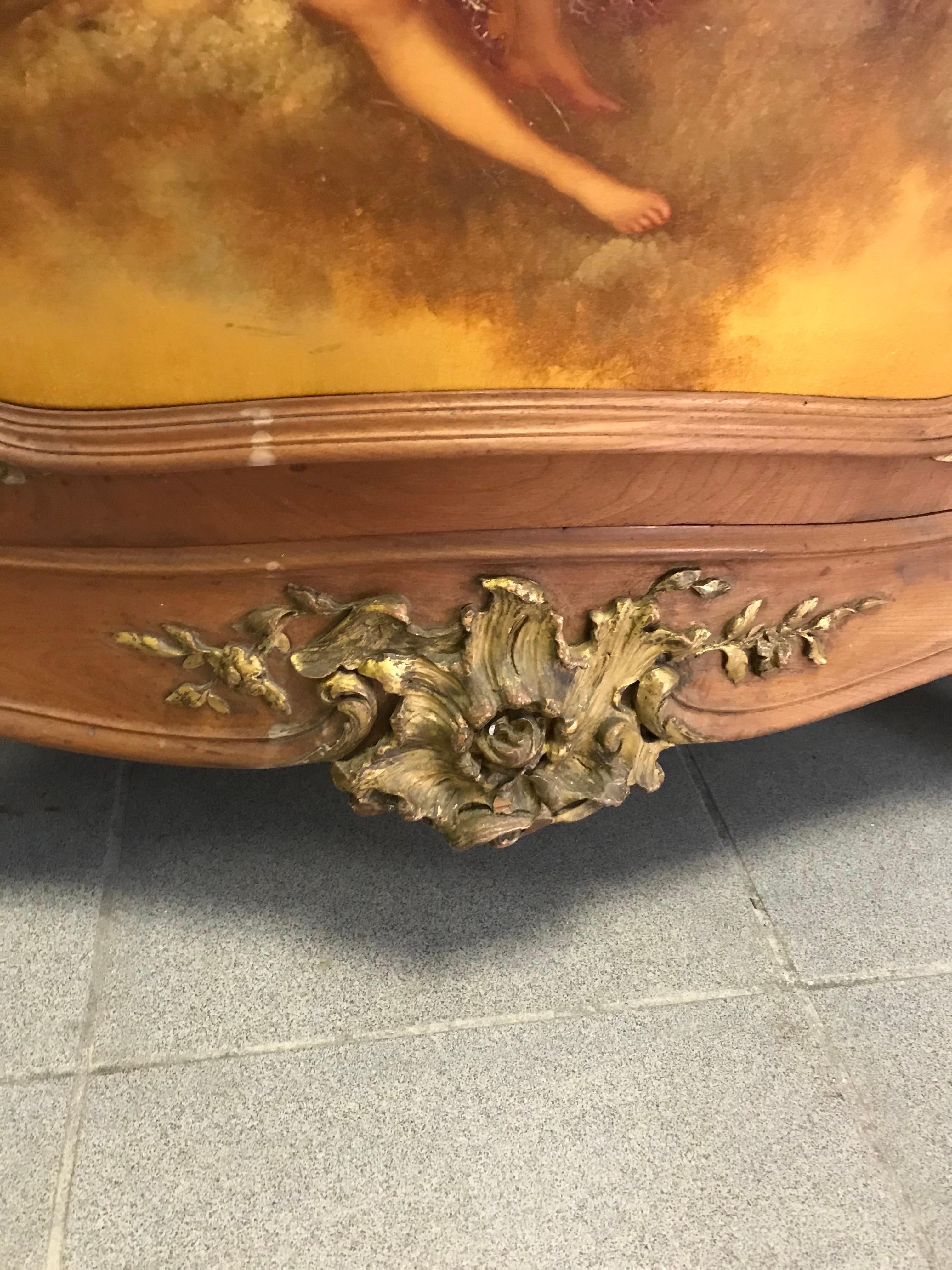 Louis XV Style Vitrine Vernis Martin 1890 lock signed by P. Keul Paris France In Good Condition For Sale In LAGE ZWALUWE, NL