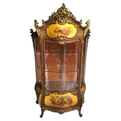 Vitrine Vernis Martin 1890 signée par P. Keul Paris France