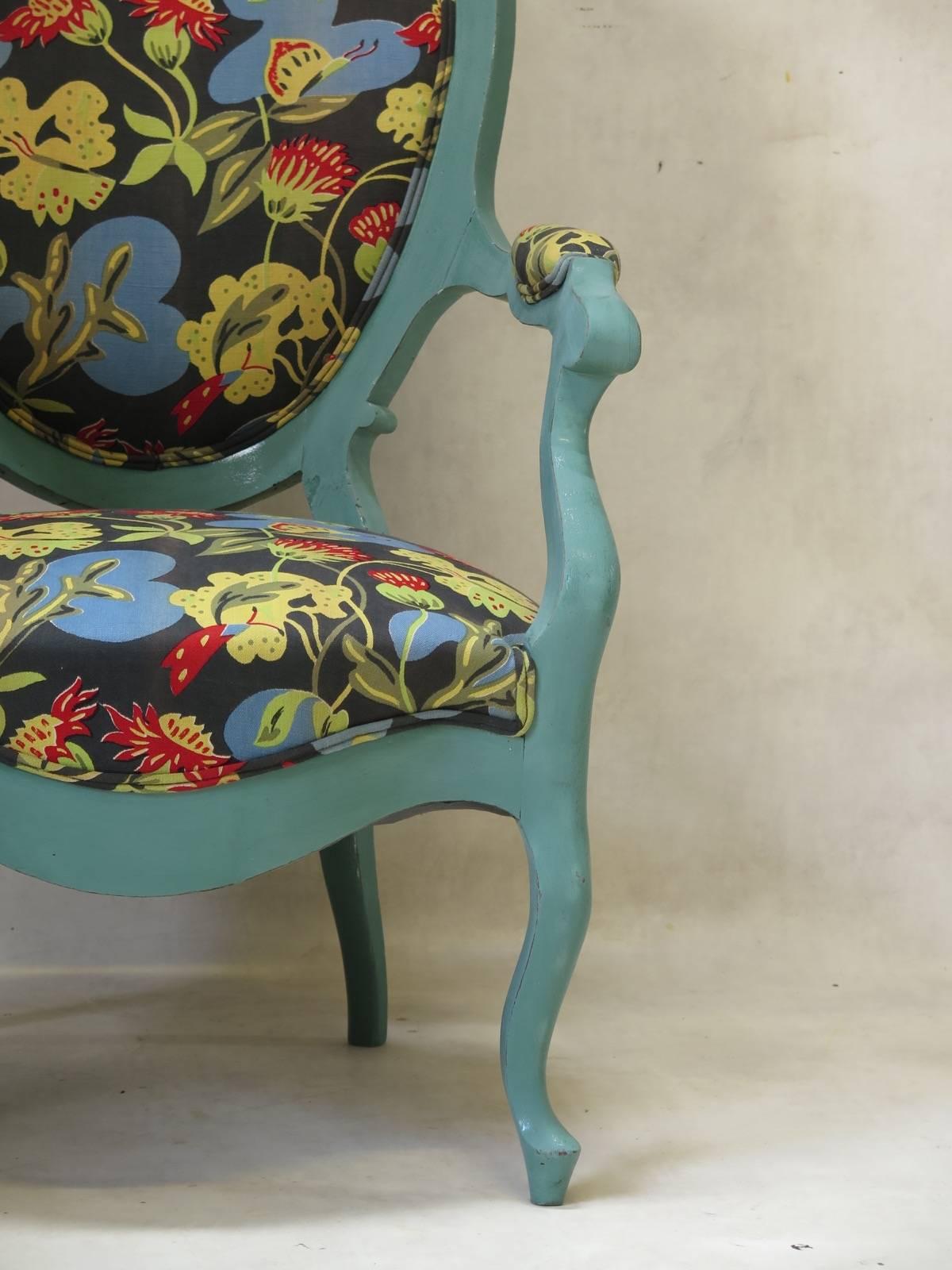 French Louis XV Style Voltaire Armchair, France, Mid-19th Century For Sale