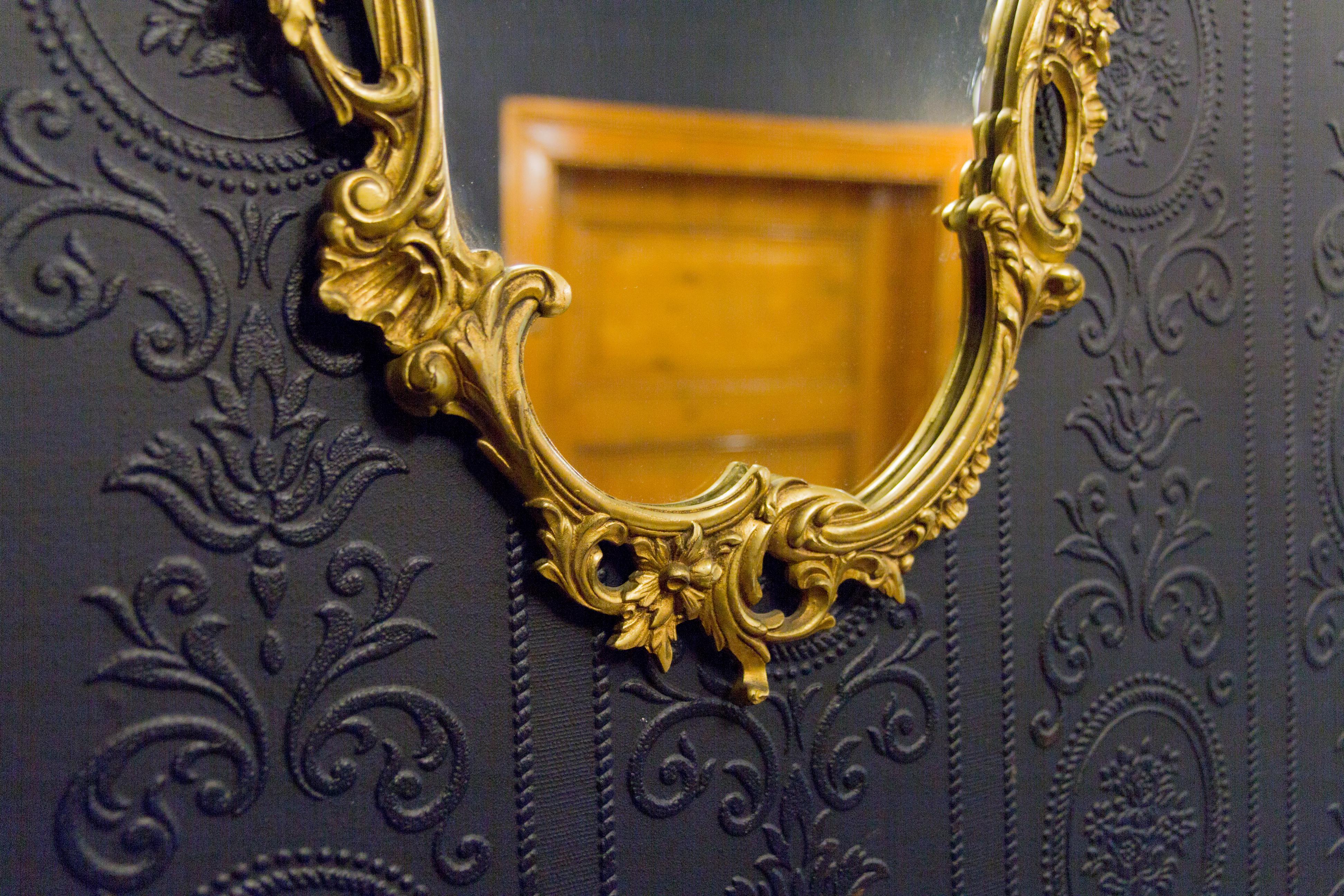 French Louis XV Style Wall Mirror in Bronze 10