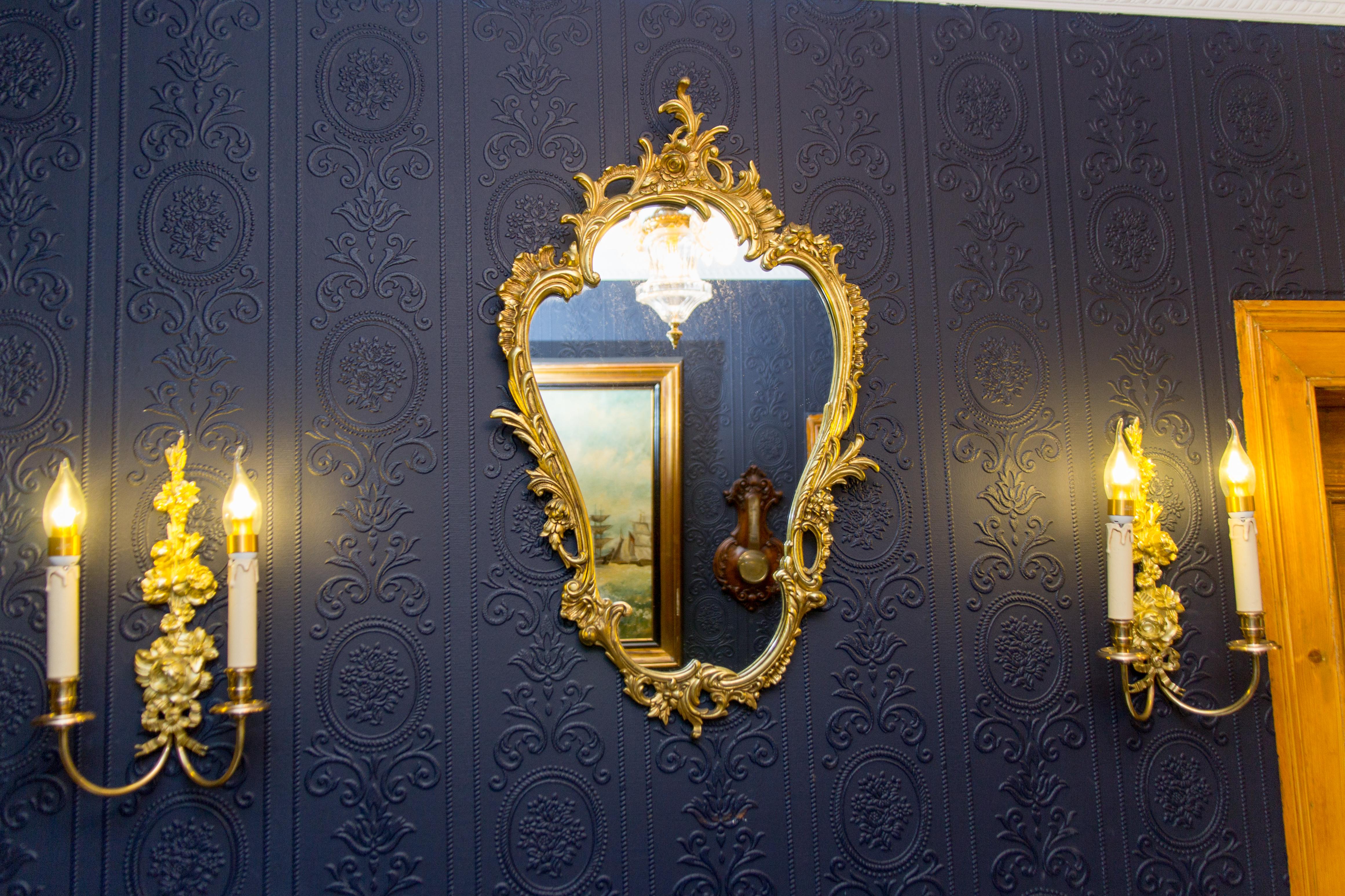 French Louis XV Style Wall Mirror in Bronze 4