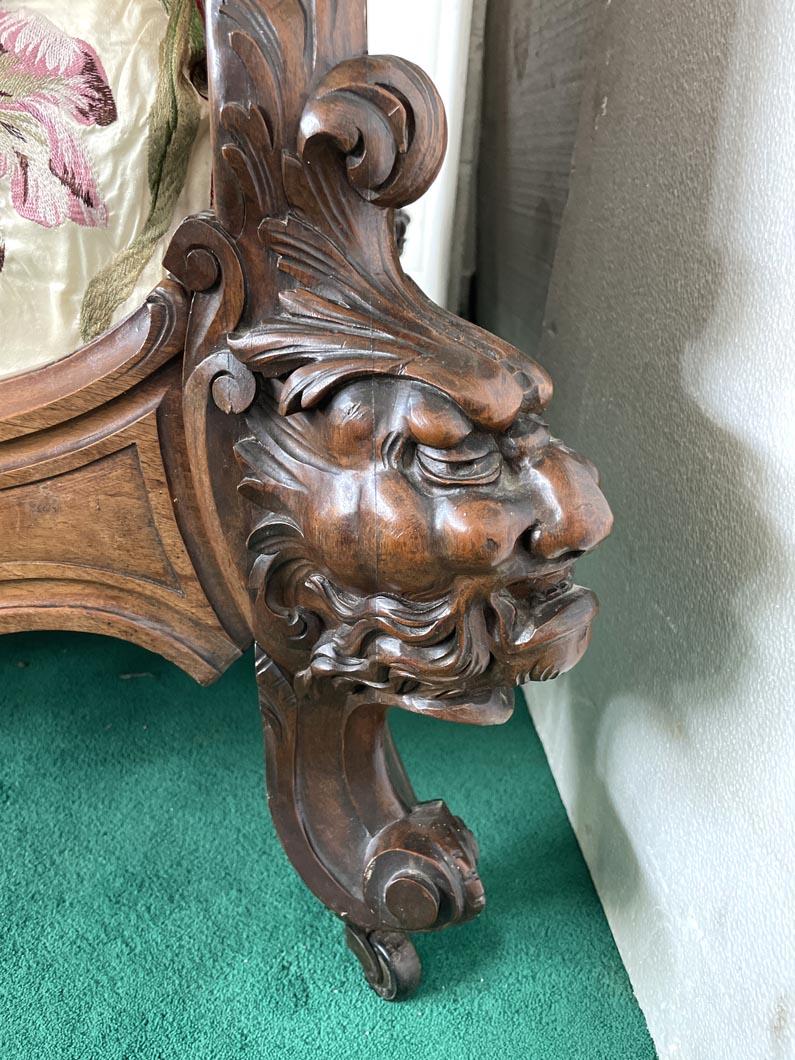 Walnut Louis XV style walnut bedroom For Sale