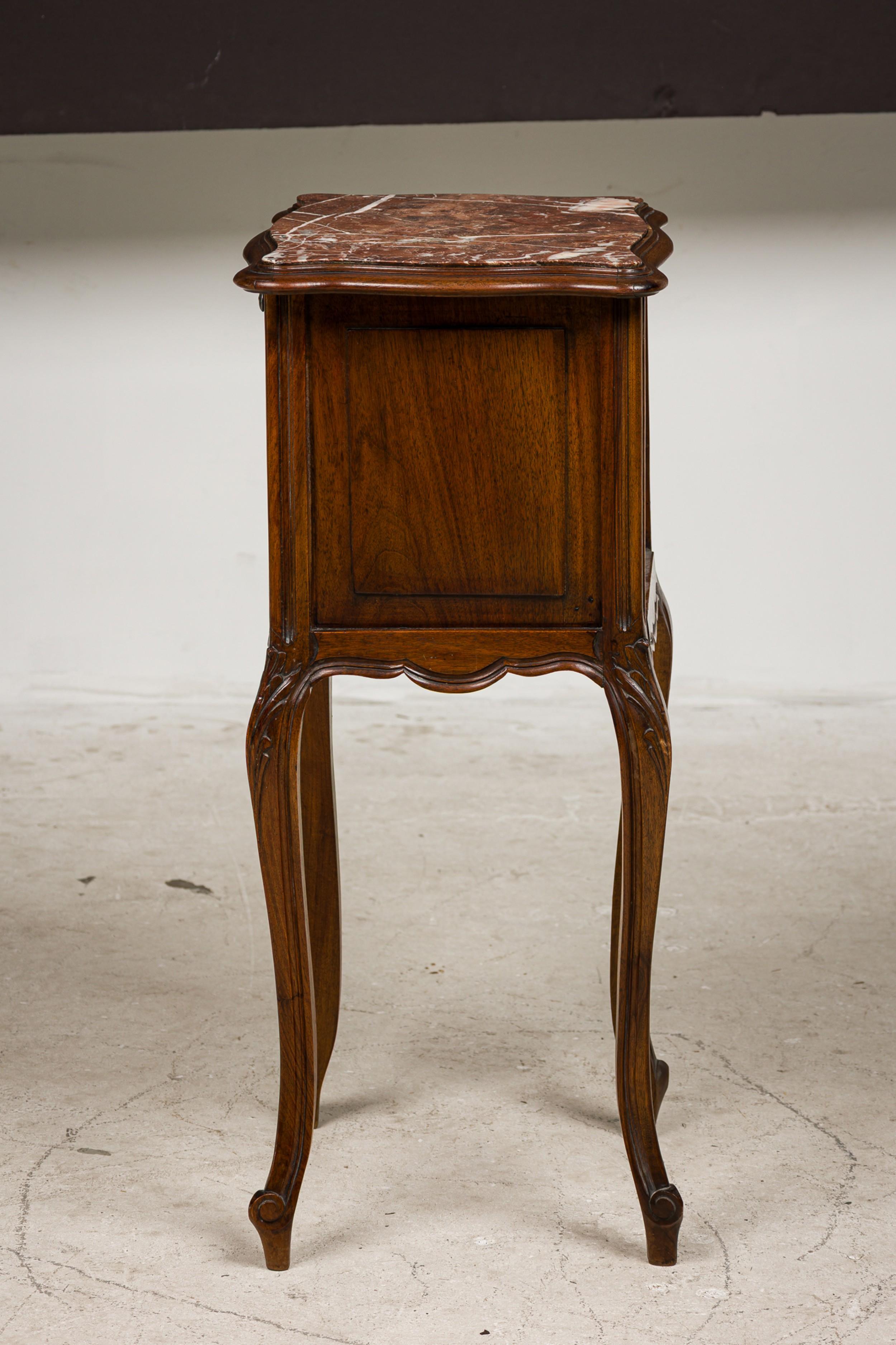 Unknown Louis XV style walnut bedside commode For Sale