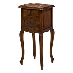 Louis XV style walnut bedside commode