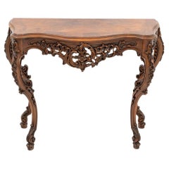 Louis XV Stil Nussbaum Konsolentisch