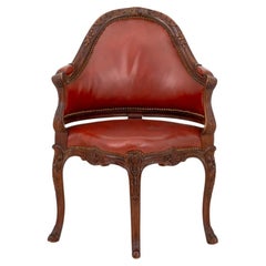 Louis XV Style Walnut Corner Chair
